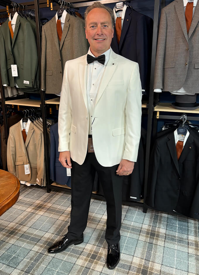 Torre Dinner Suit Jacket | White