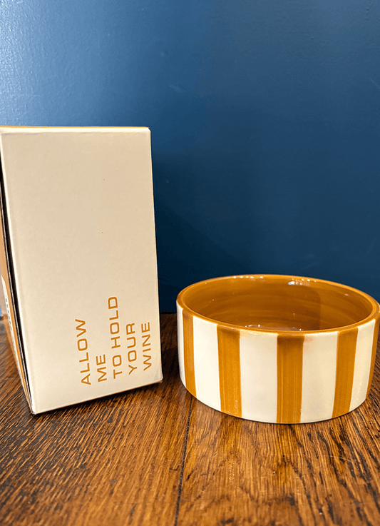 Izzy Wine Coaster | Ochre Stripe