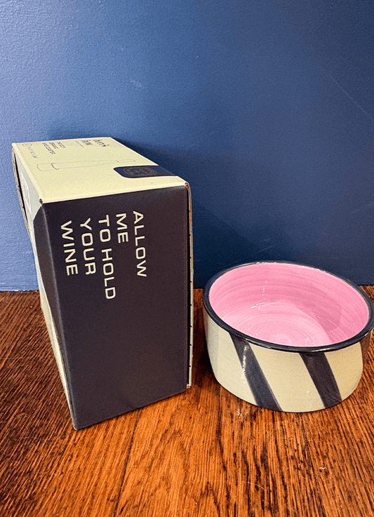Izzy Wine Coaster | Blue & Green Stripe