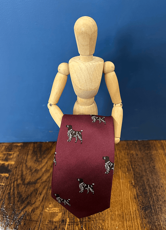 Country Silk Tie | Spaniel Wine