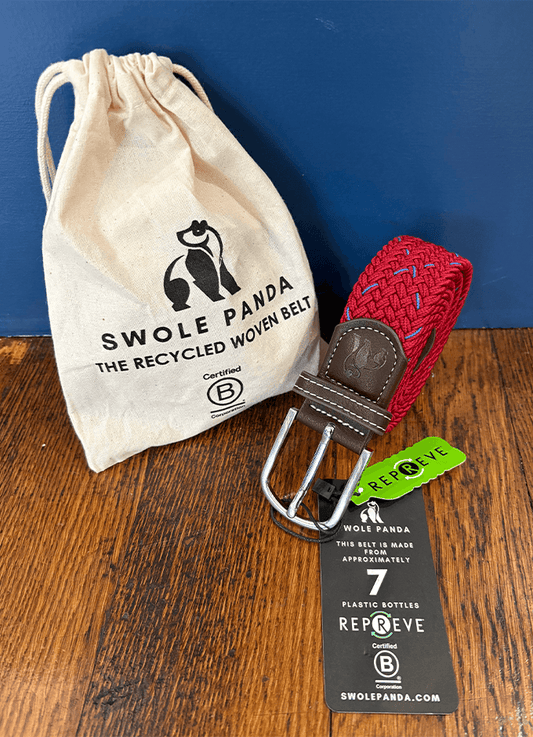 Swole Panda | Wine/Blue Fleck Belt