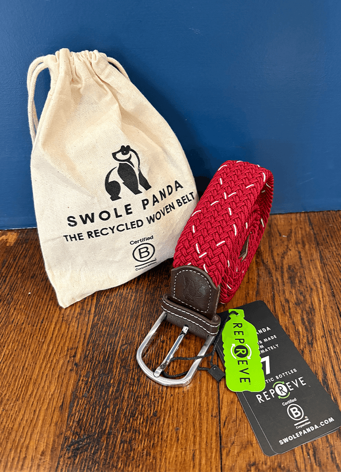 Swole Panda | Wine/White Fleck Belt