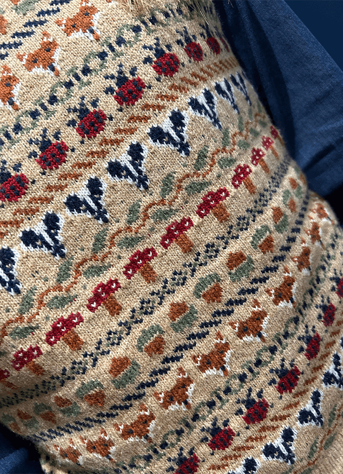 Woodland Oatmeal Cotton Rich Crew Neck Knitted Vest