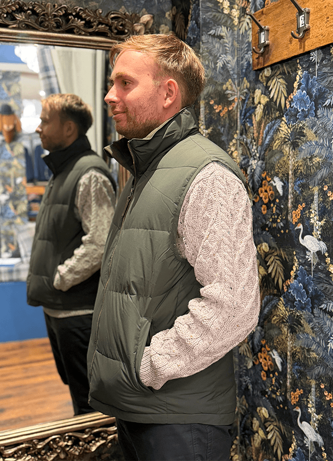 Woodstock Quilted Gilet | Olive