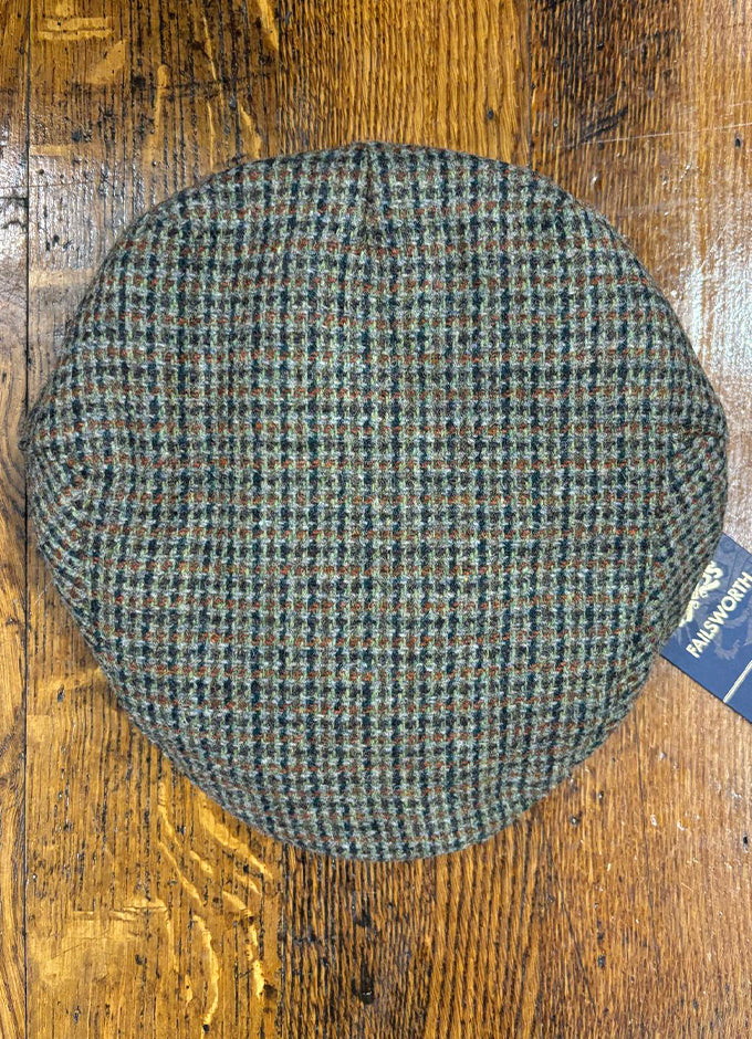 Worcester Flat Cap | Brown/Rust/Green Fine Check