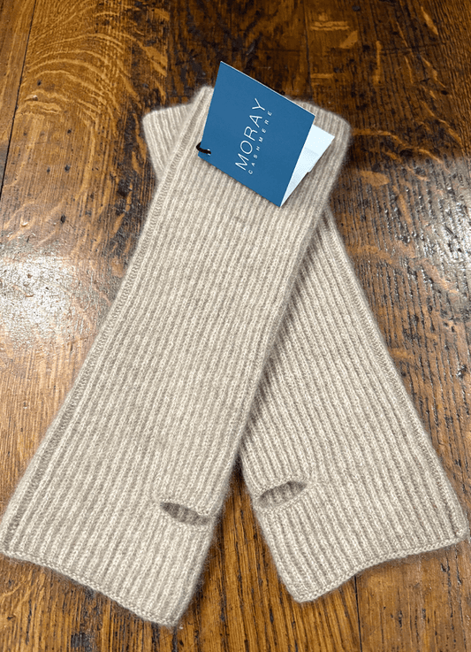 Wrist Warmers Ribbed | Organic Mid Brown