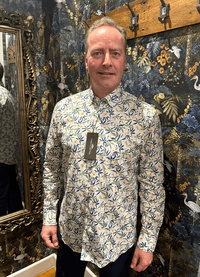 Flower Print Shirt | Pale Yellow