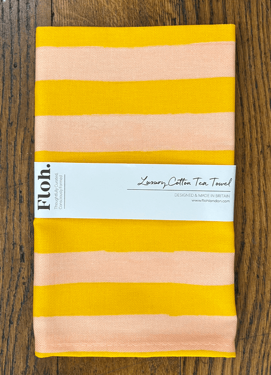 Mango & Peach (Stripes) Tea Towel