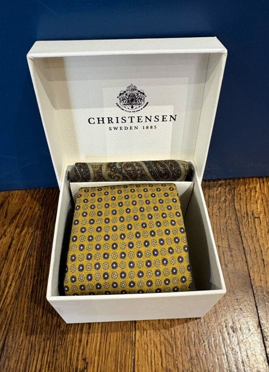 Wool Tie & Pocket Square Set | Yellow