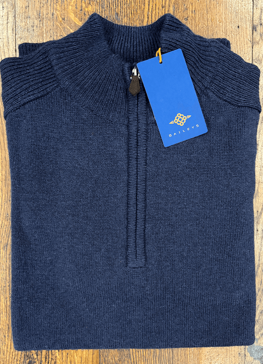 Lambswool Jumper | 1/4 Zip | Dark Blue