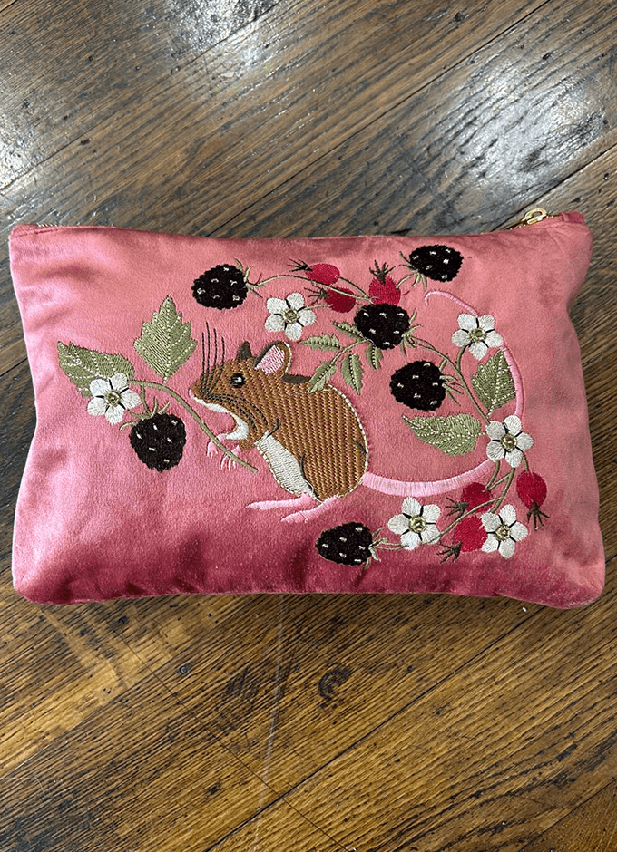Velvet Zip Pouch | Mouse