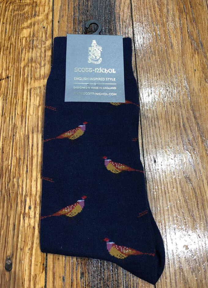 Scott Nichol Berrington Pheasant Socks | Navy