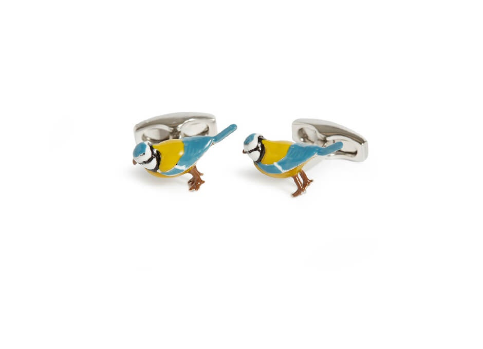 Cufflinks | Enamel Blue Tit