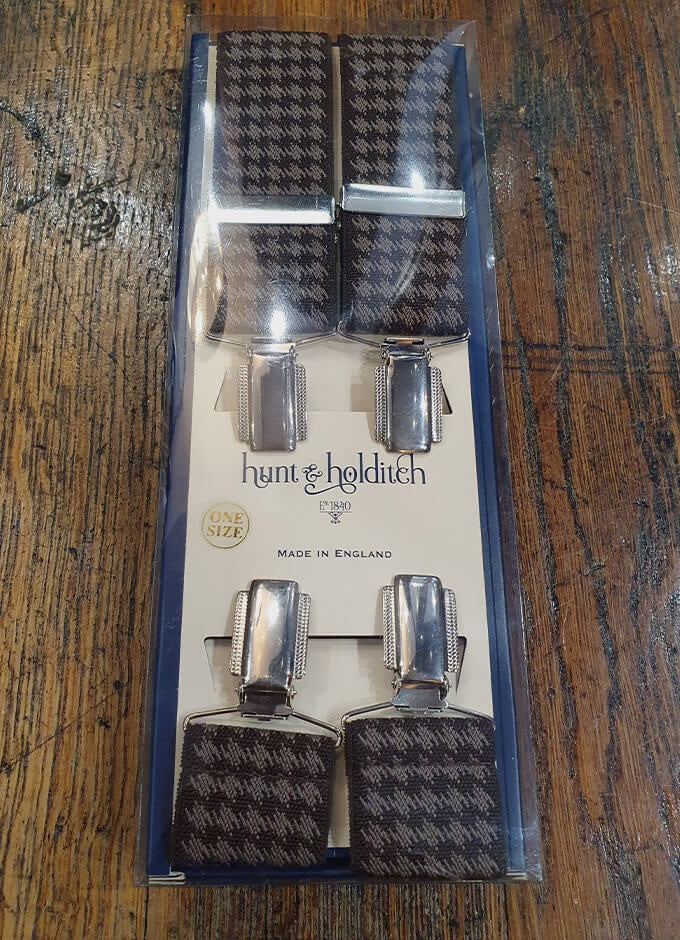 Clip Braces | Houndstooth