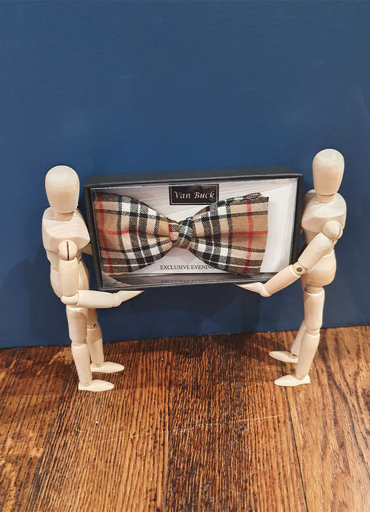 Bow Tie | Camel Thompson Tartan Wool