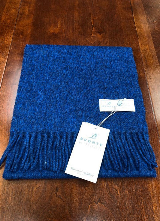 Ladies Merino Wool Scarf | Mid Blue