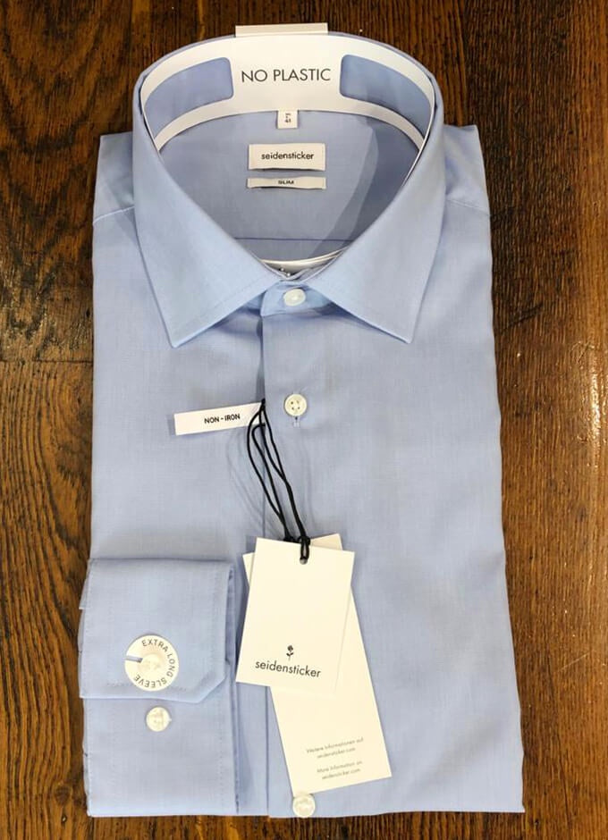 Non-iron Shirt | Slim Fit | Blue XL Sleeve