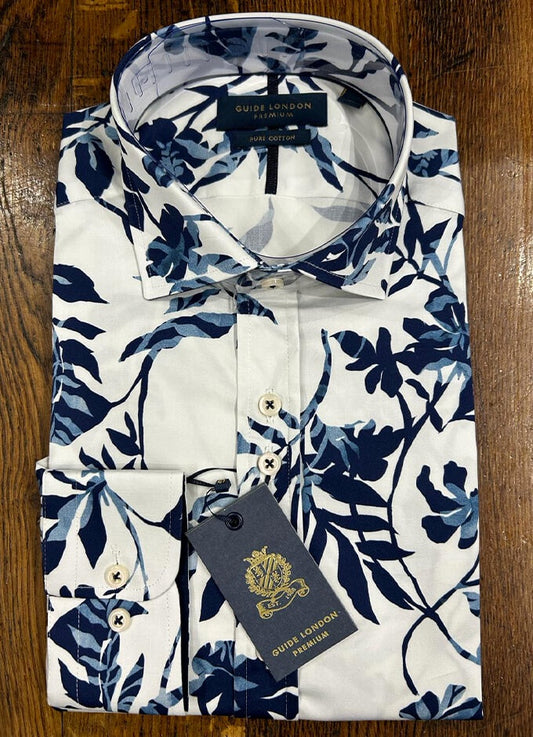 Navy Bold Floral Shirt