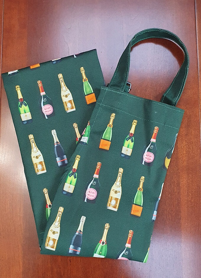 Pure Cotton Apron |Champagne and Fizz | Green