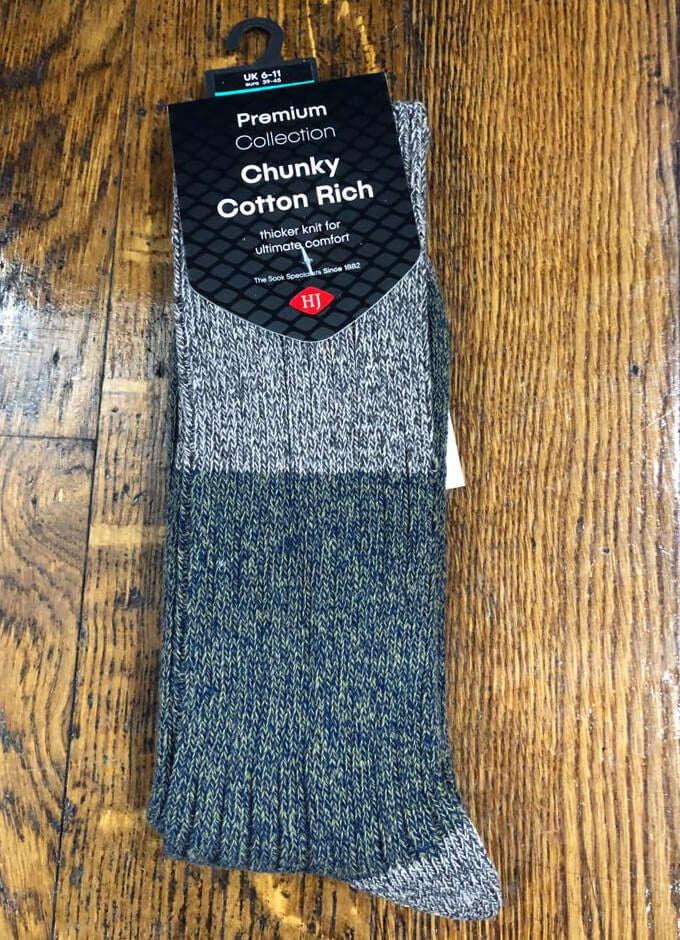 Chunky Cotton Rich Socks | Petrol