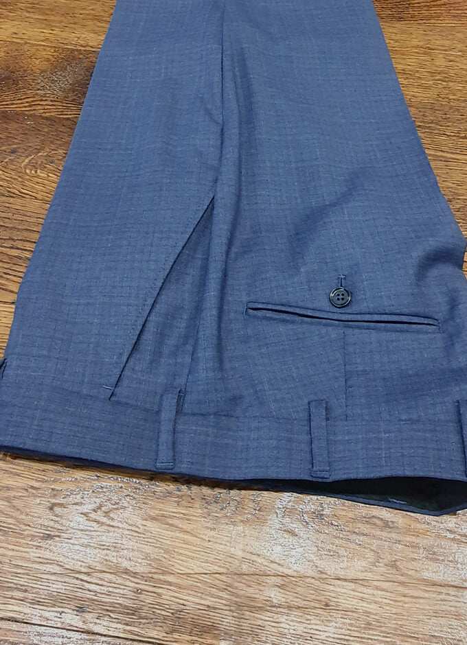 Clady 2 Piece Navy Micro Check Suit