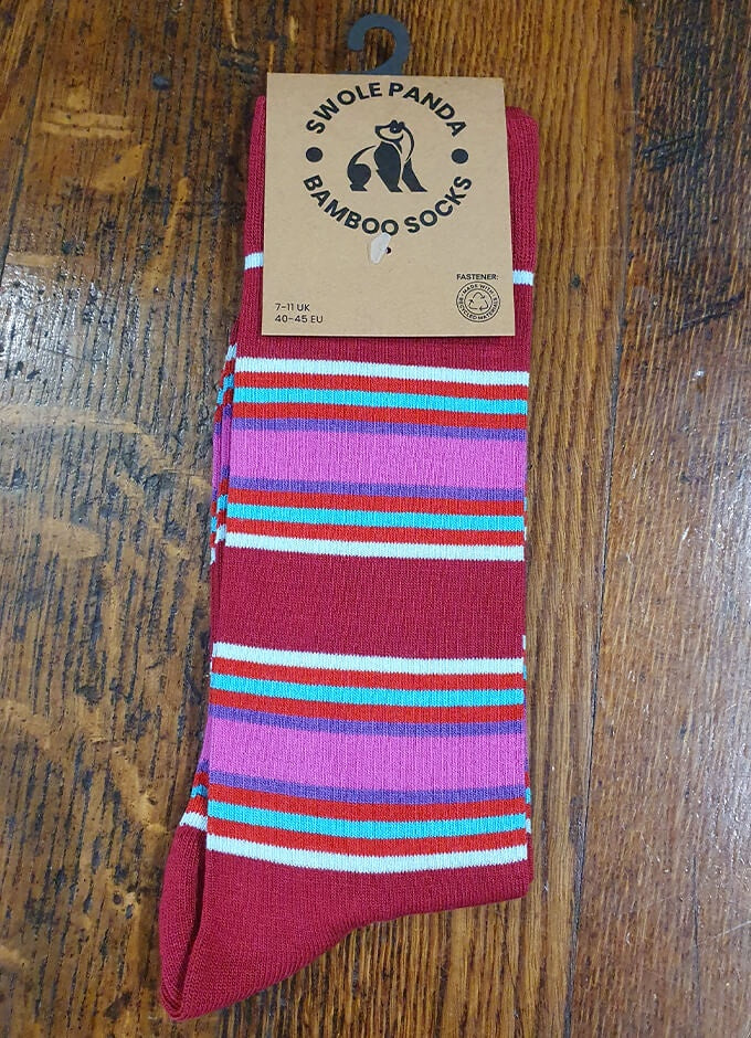 Swole Panda | Clashing Stripe Socks