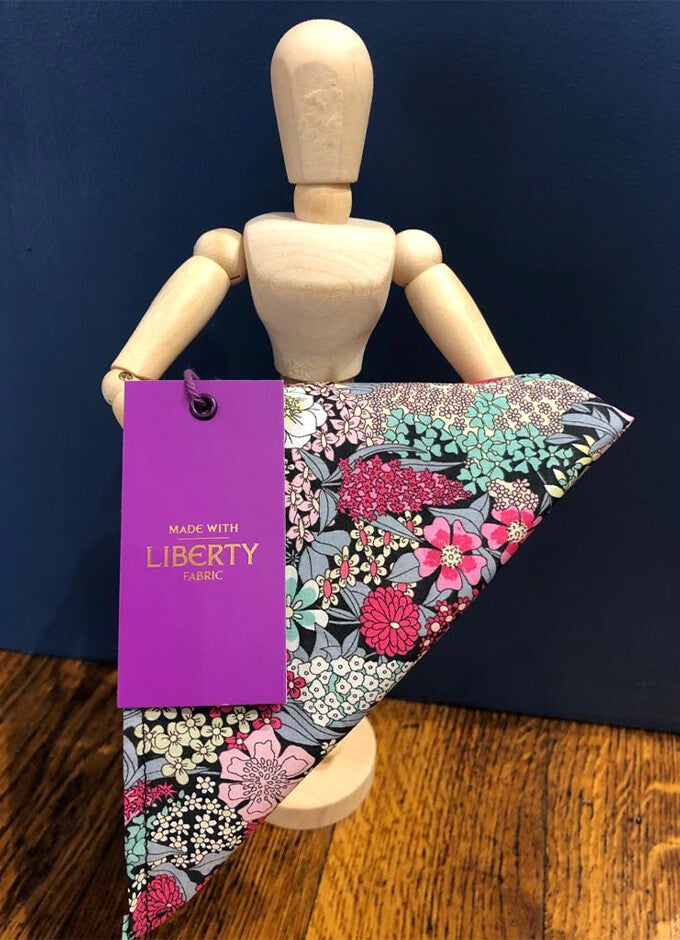 Pocket Square | Ciara Grey | Made with Liberty Fabric