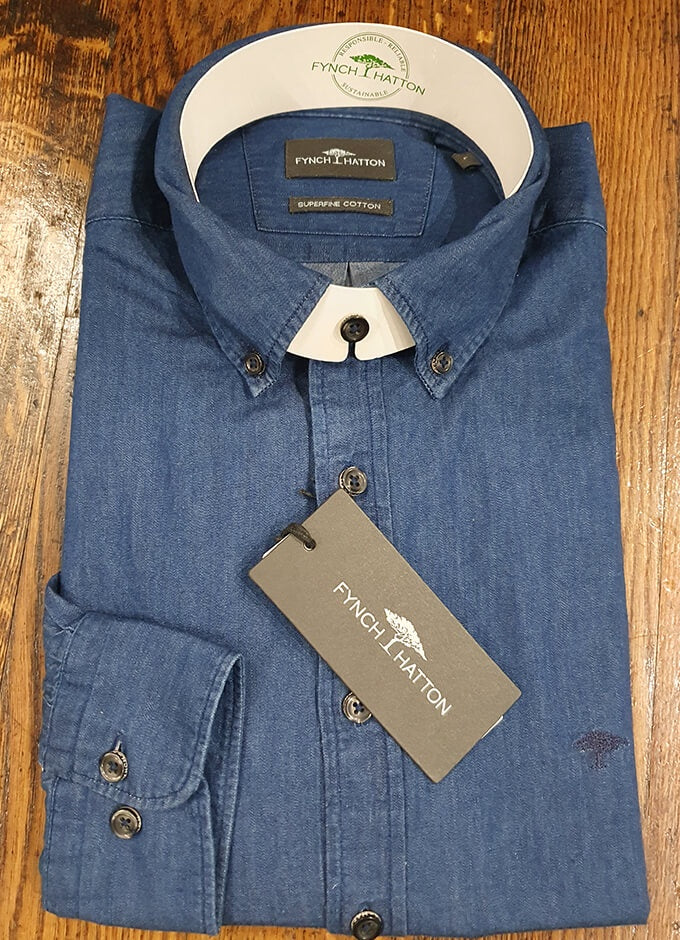 Denim Look Shirt | Blue