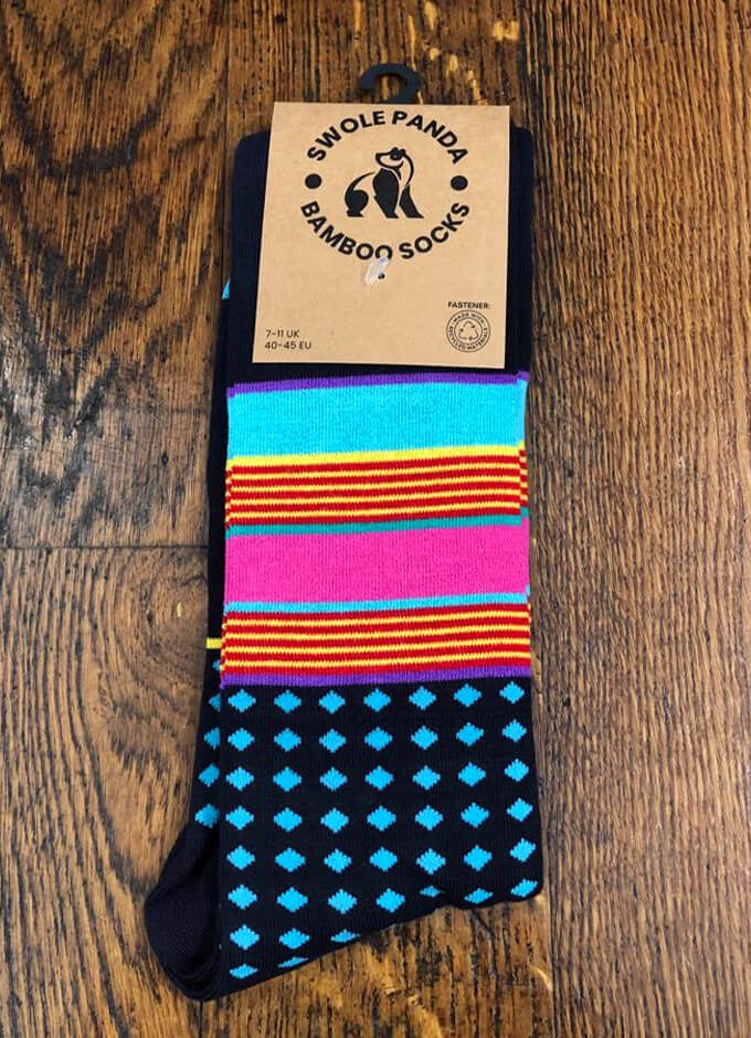 Swole Panda | Stripes & Diamonds Socks