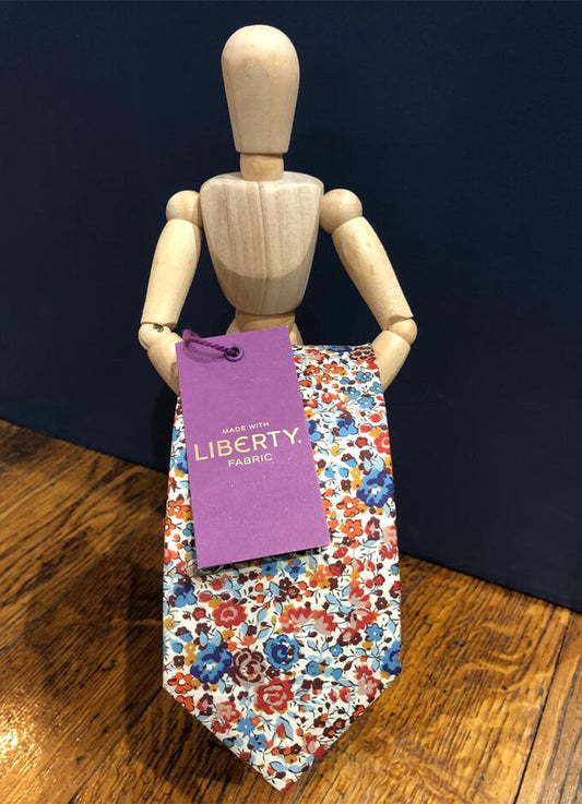 Tie | Emma Georgina Orange | Made with Liberty Fabric