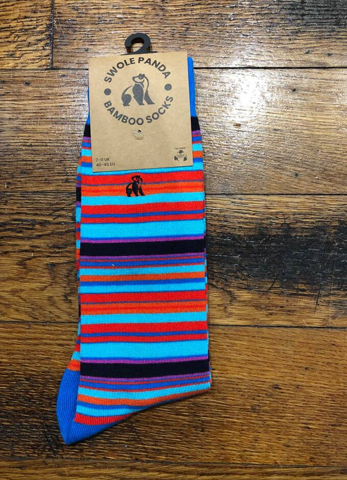 Swole Panda | Multi Striped Colourful Socks