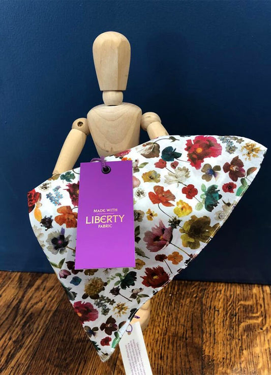 Pocket Square | Floral Edit Ivory | Made with Liberty Fabric