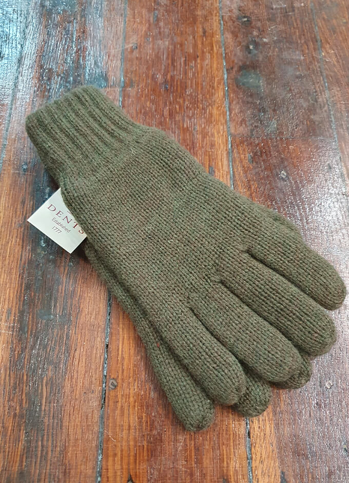 Knitted Glove Thinsulate Lining | Olive