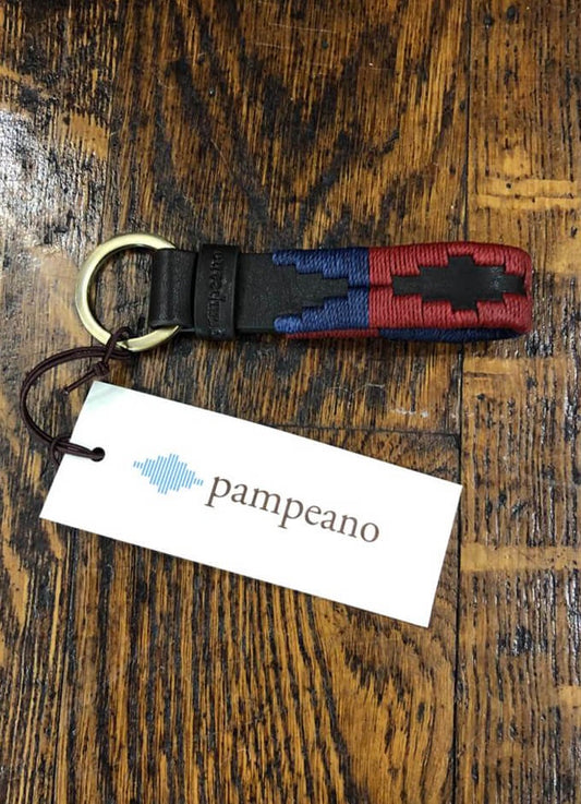 Pampeano | Charro Keyring | Navy/Burgundy