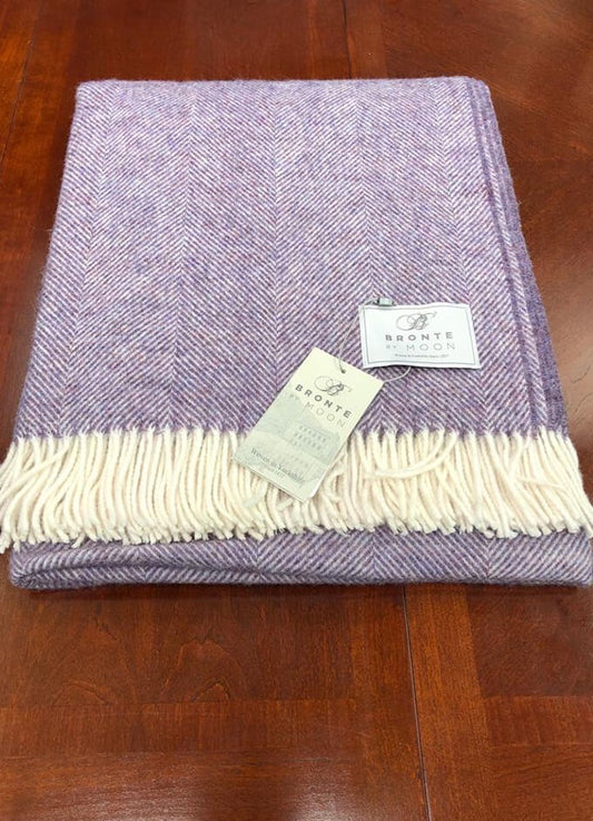 Merino Wool Throw | 185cm x 140cm | Lavender