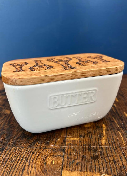 Selbrae | White Butter Dish | Lobster