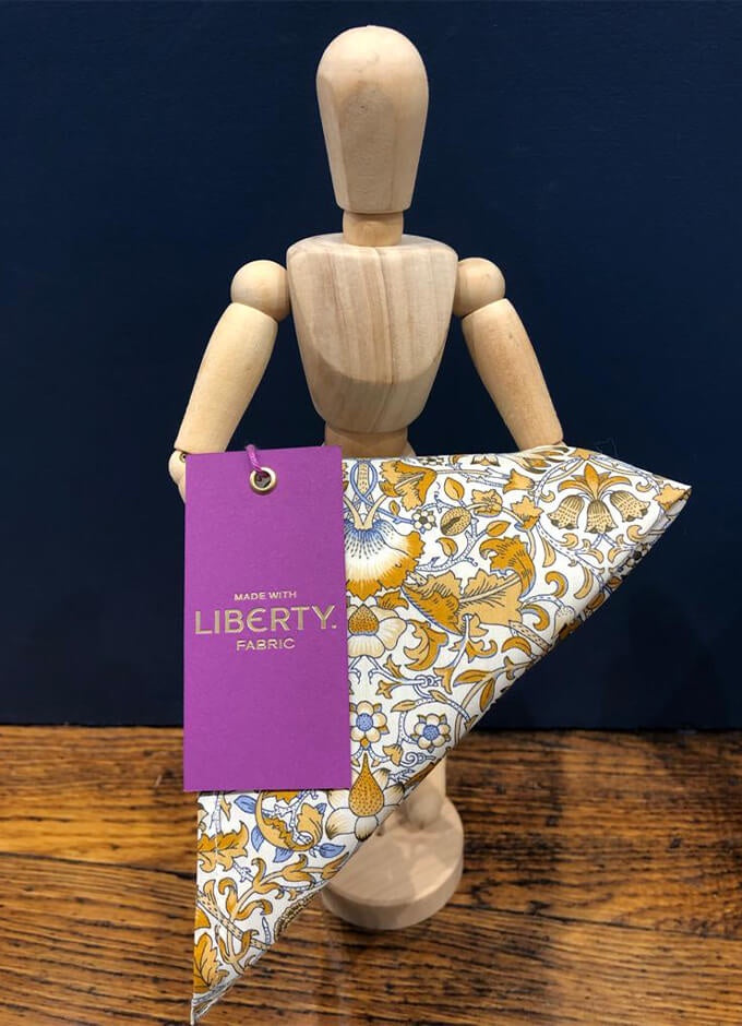 Pocket Square | Lodden Old Gold | Made with Liberty Fabric