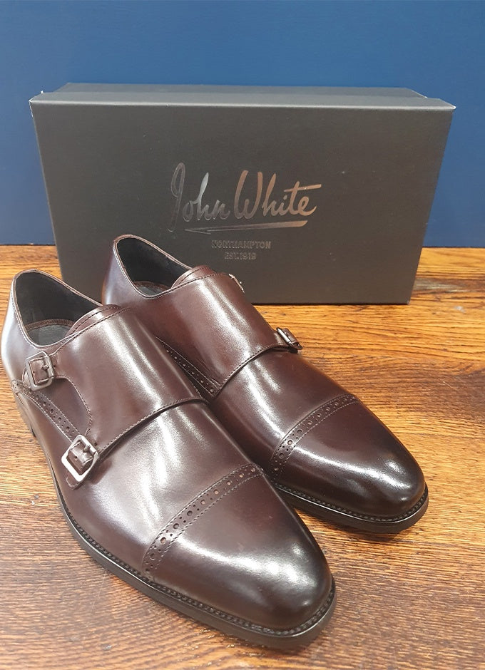 Alderney Monk Strap Shoes | Brown