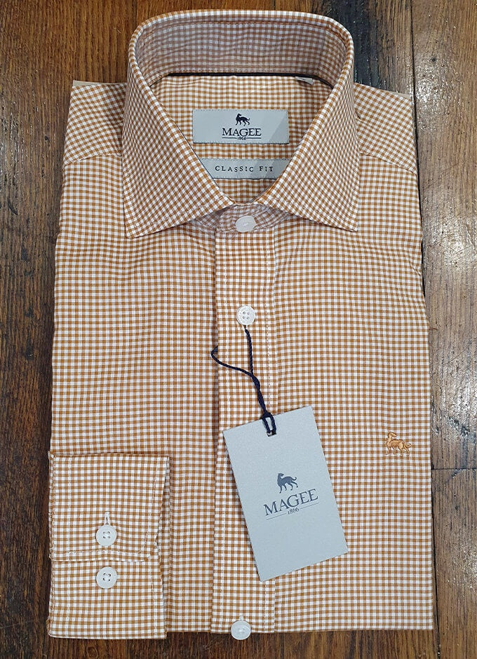 Tullagh Gingham Check Shirt | Mustard