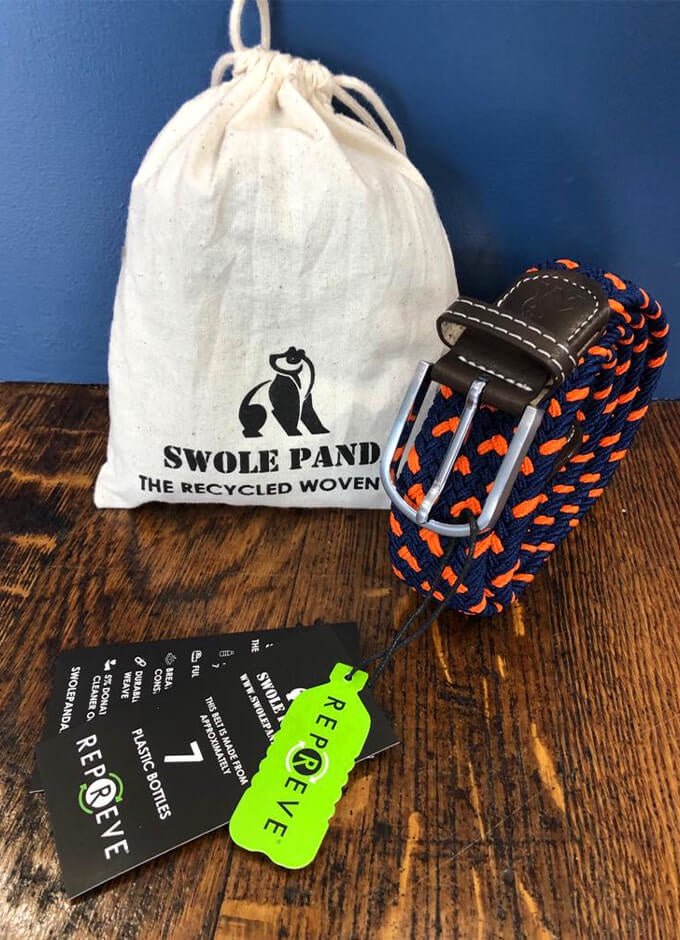 Swole Panda | Navy with Orange Zigzag