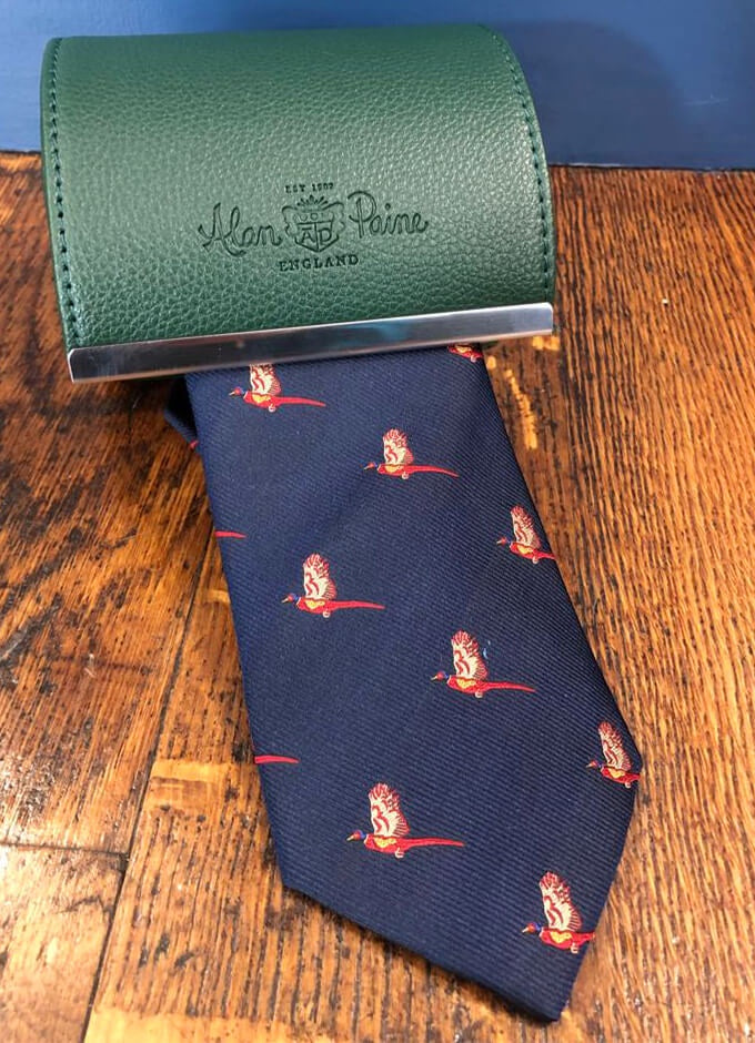 Flying Pheasant Tie | Navy