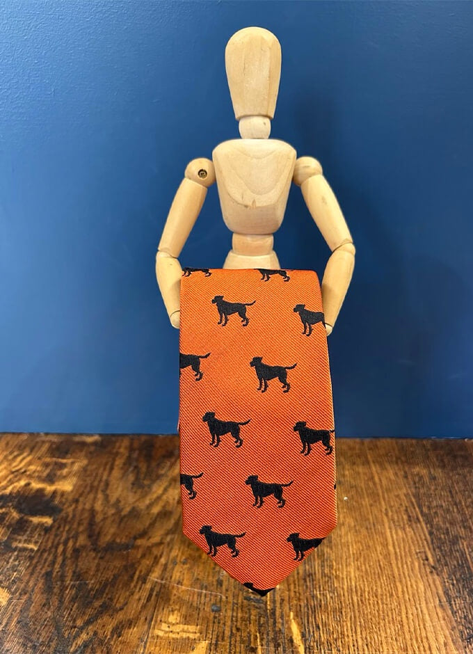 Country Silk Tie | Labrador Burnt Orange