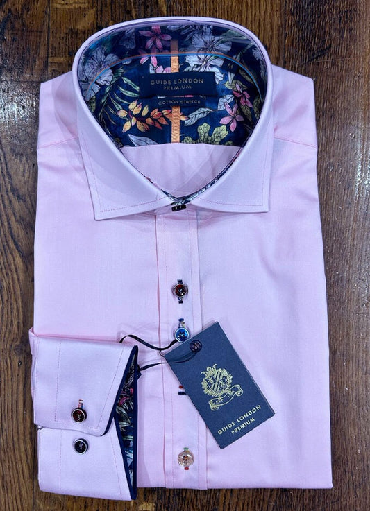 Pink Shirt | Floral Trim SS24