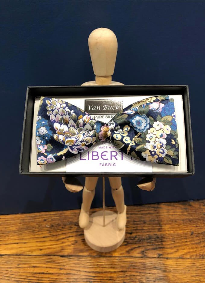 Silk Pre Tied Bow | Elysian Day| Made with Liberty Fabric