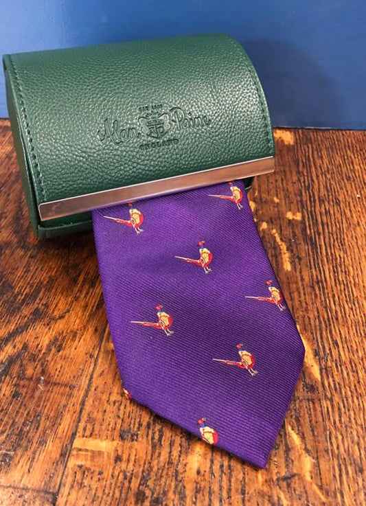 Standing Pheasant Tie | Purple