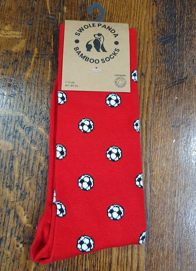 Swole Panda | Red Football Socks
