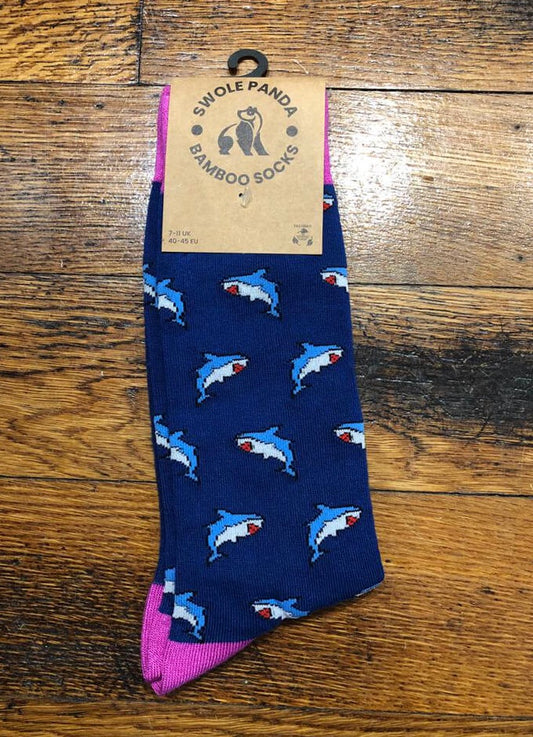 Swole Panda | Blue Shark Socks