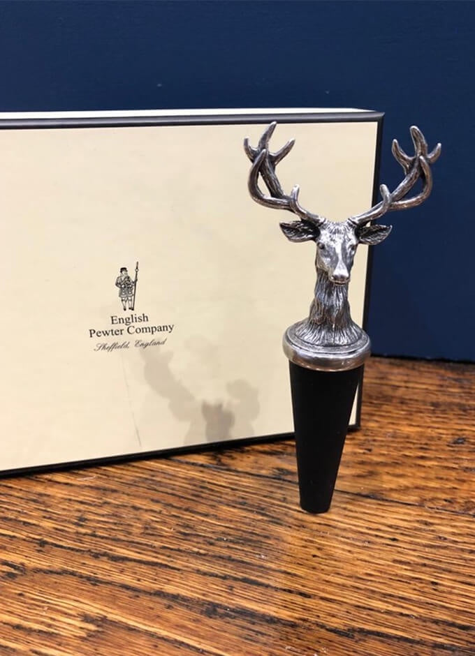 English Pewter | Stag Bottle Stopper
