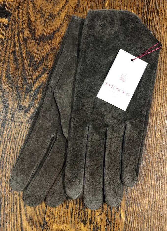 Ladies Pig Suede Plain Glove | Mocca