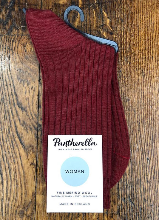 Ladies Ribbed Socks | Wine